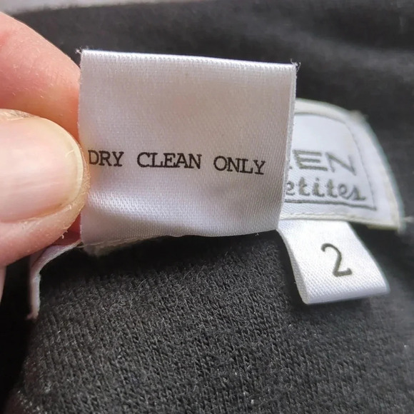 Vintage 80s Warren Petites Wool LS Dress - Picture 16 of 17